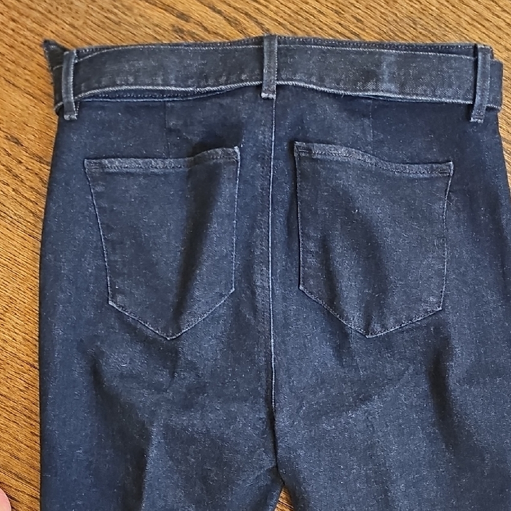 Ann Taylor Navy Flared Trouser Jeans - Picture 7 of 10